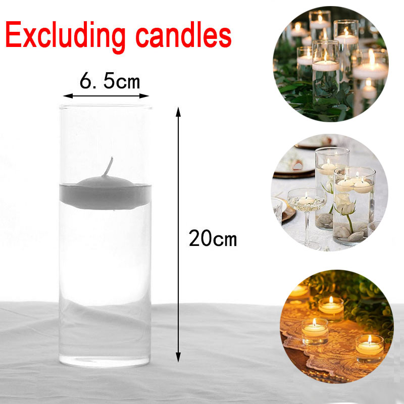 Candle Glass Supplies - 1pcs 클리어 실린더 유리 촛불 홀더