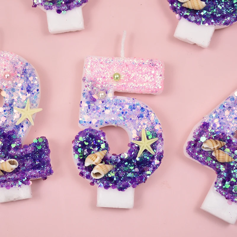 0-9 번호 그라디언트 양초 인어 생일 장식 케이크 양 - Zebra Candle Supplies 리뷰 및 가격