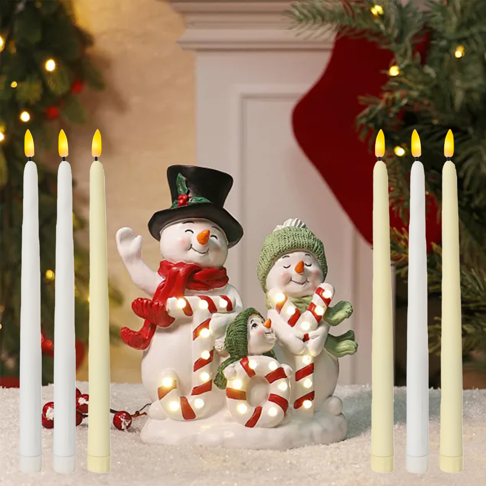 6pcs LED 무불꽃 테이퍼 양초 조명, 배터리로 작 - Candle Supplies Free Shipping 리뷰 및 가격