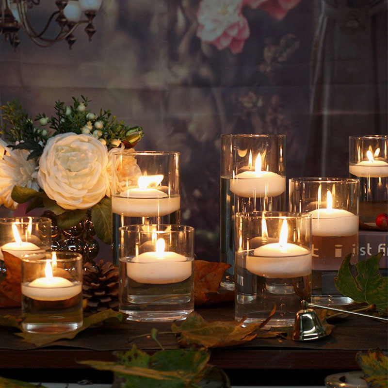 1pcs 클리어 실린더 유리 촛불 홀더 플로팅 촛불 라 - Candle Glass Supplies 리뷰 및 가격
