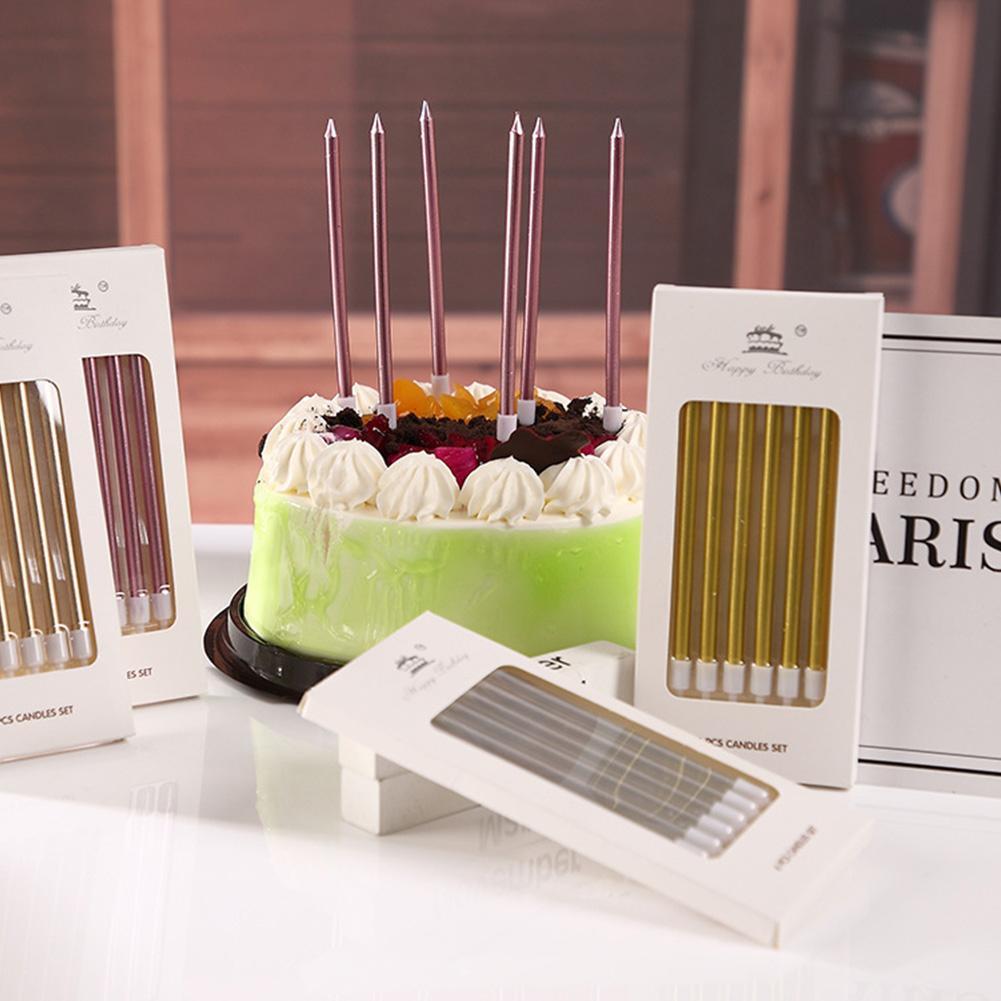 6/18개 메탈 골드 실버 생일 캔들 DIY 컬러풀 케 - Candle Supplies Free Shipping 리뷰 및 가격