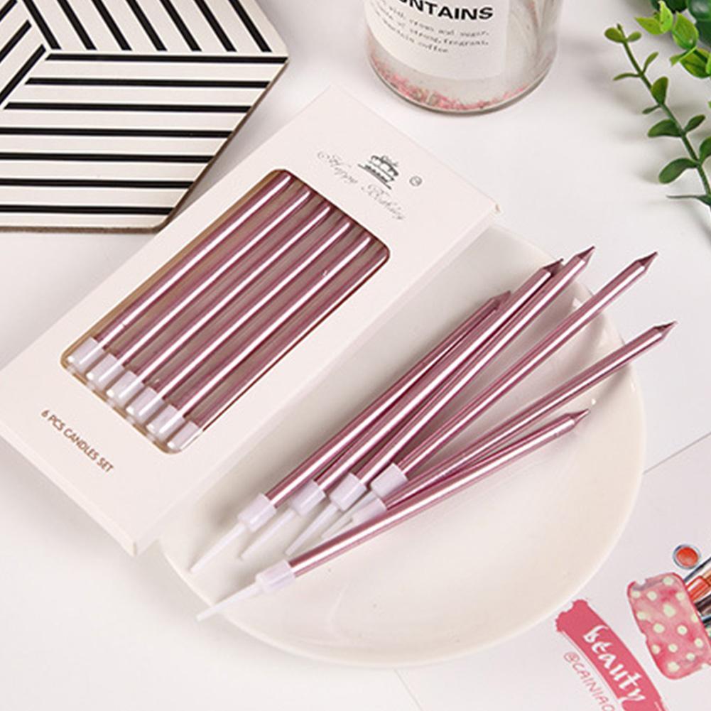6/18개 메탈 골드 실버 생일 캔들 DIY 컬러풀 케 - Candle Supplies Free Shipping 리뷰 및 가격