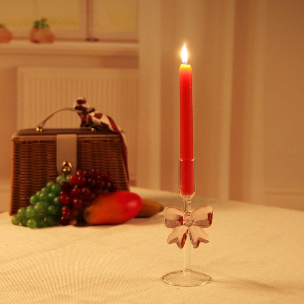 투명한 활 모양 캔들 홀더, 높이가 있는 유리 파티 용 - Candle Glass Supplies 리뷰 및 가격