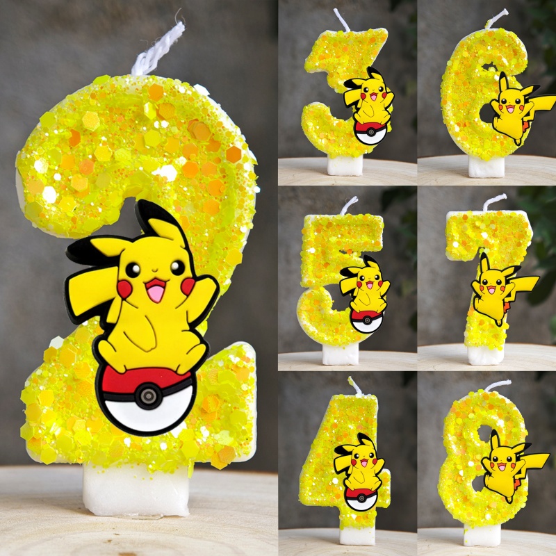 포켓몬 피카추 촛불 만화 0-9 번호 생일 촛불 아이  - Zebra Candle Supplies 리뷰 및 가격