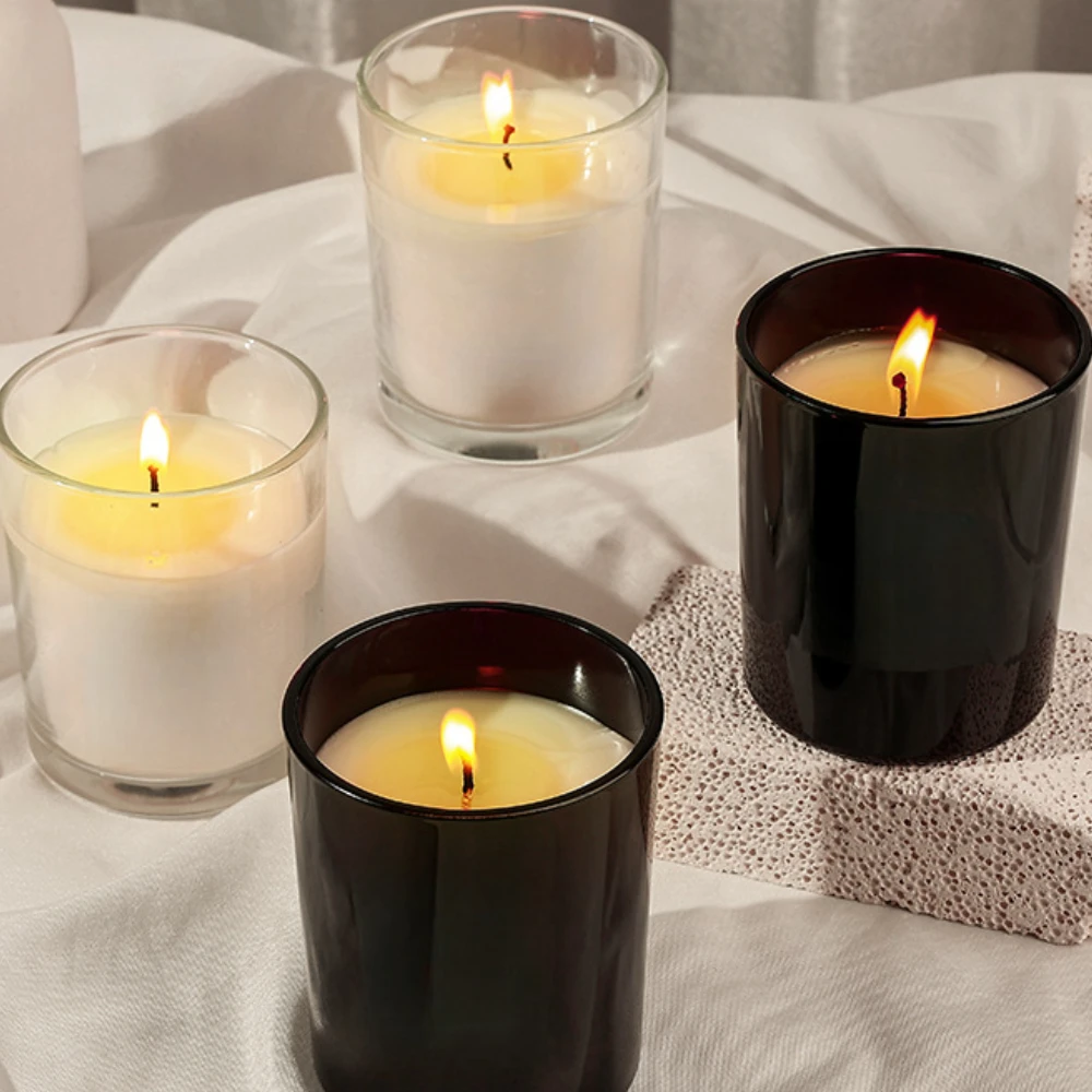 럭셔리 유리 캔들 항아리, 블랙 화이트 유리 캔들 홀더 - Luxury Candle Supplies Usa 리뷰 및 가격